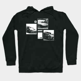 MITSUBISHI 3000GT Black 'N White Archive (Black Version) Hoodie